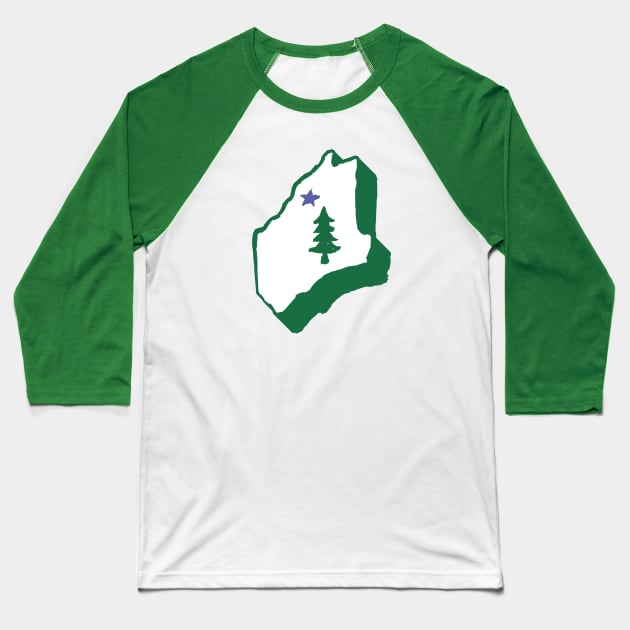 Maine 06 Baseball T-Shirt by Very Simple Graph